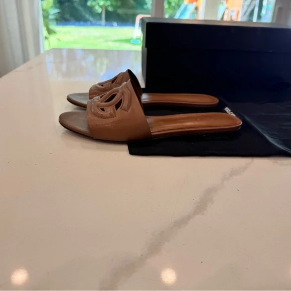 Dolce & Gabbana Brown Logo Slide Sandals - Picture 4 of 9